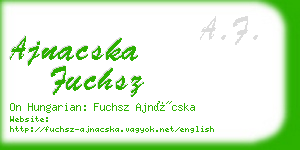 ajnacska fuchsz business card